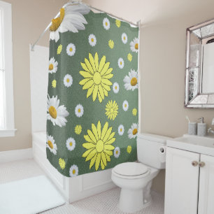 Shower curtain daisy