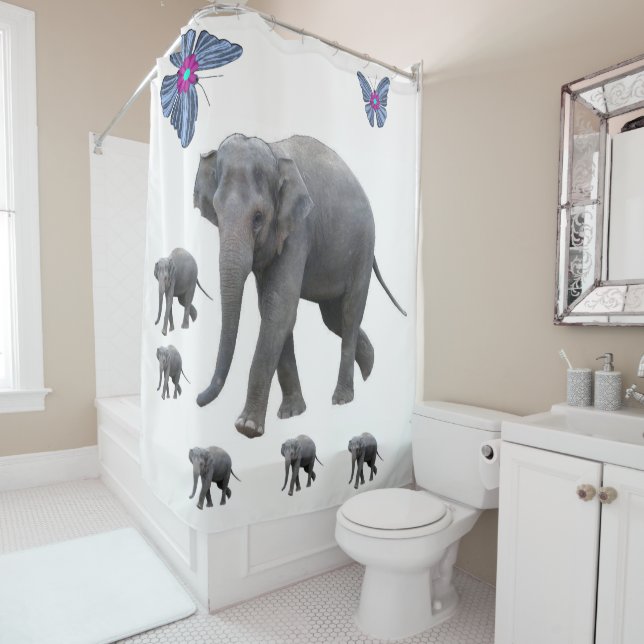 Shower curtain Elephants (In Situ)