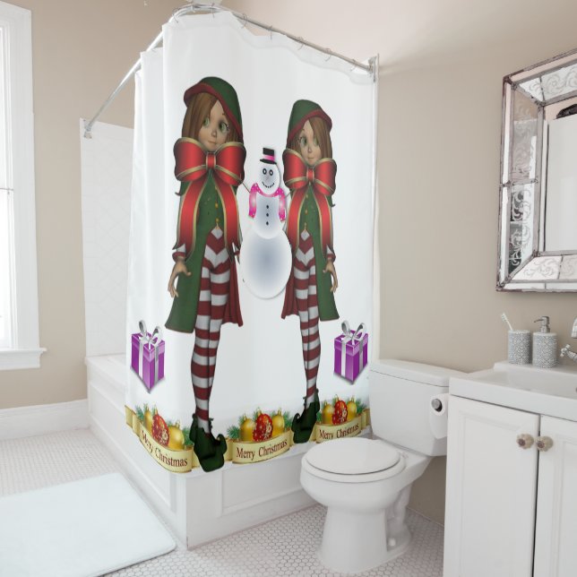 Shower Curtain Elf (In Situ)