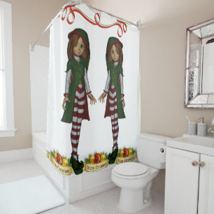 Shower Curtain Elf