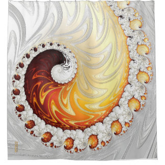 shower curtain - F871 "Fire Snow Sky"