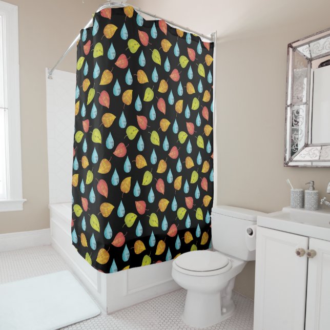 Shower Curtain-Falling Leaves Curtain (In Situ)
