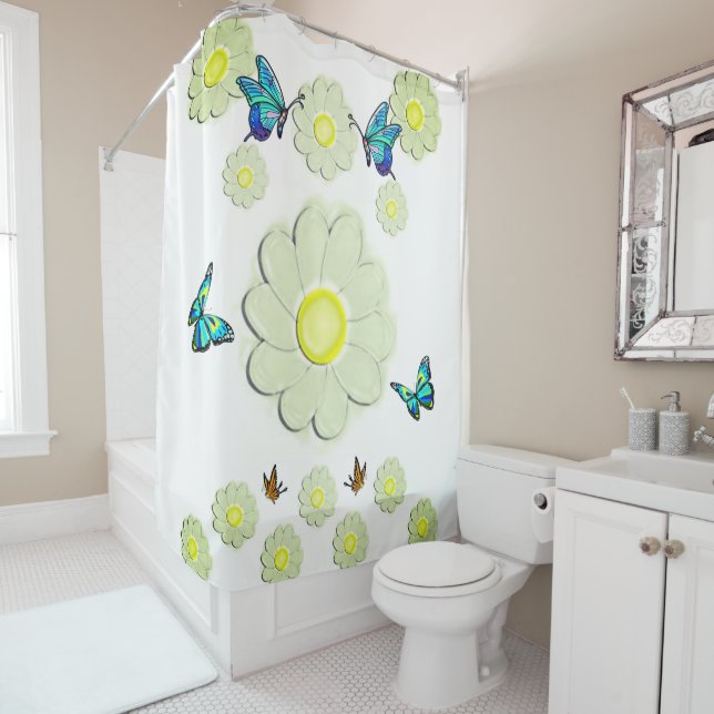 Shower curtain floral (In Situ)