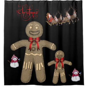 Shower Curtain Gingerbread Man