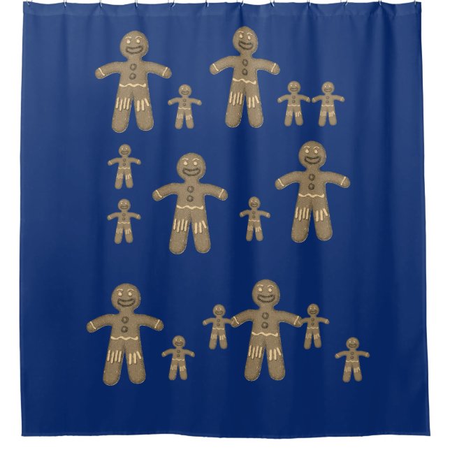 Shower Curtain Gingerbread Man (Front)