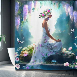 Shower curtain Goddess Inner glycine coccino