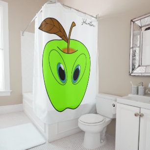Shower Curtain Green Apple