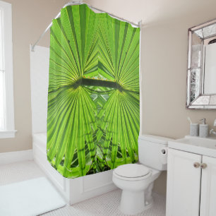 Shower Curtain - Green Palm Fronds