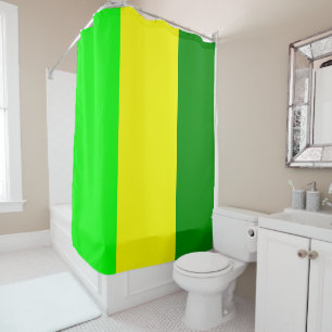 Shower Curtain Green Yellow