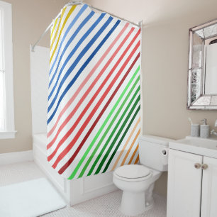 Shower Curtain - Groups of Coloured Lines