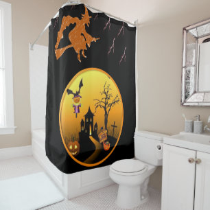 Shower curtain Halloween