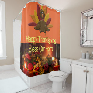Shower Curtain Happy Thanksgiving Day