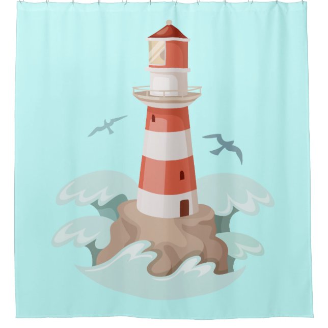 Shower Curtain/Lighthouse Curtain (Front)