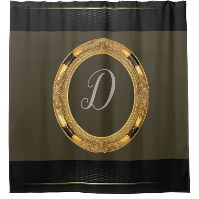 Shower Curtain Mirror  Letter D (Front)