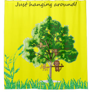 Shower Curtain Monkey
