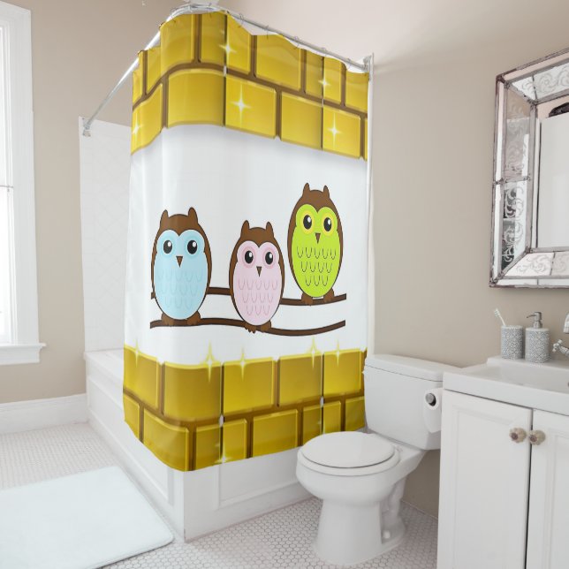 Shower Curtain Mother's Day Owl (In Situ)