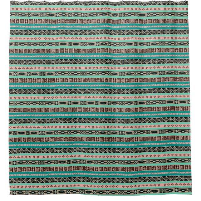 Shower Curtain/Native American Print Curtain (Front)