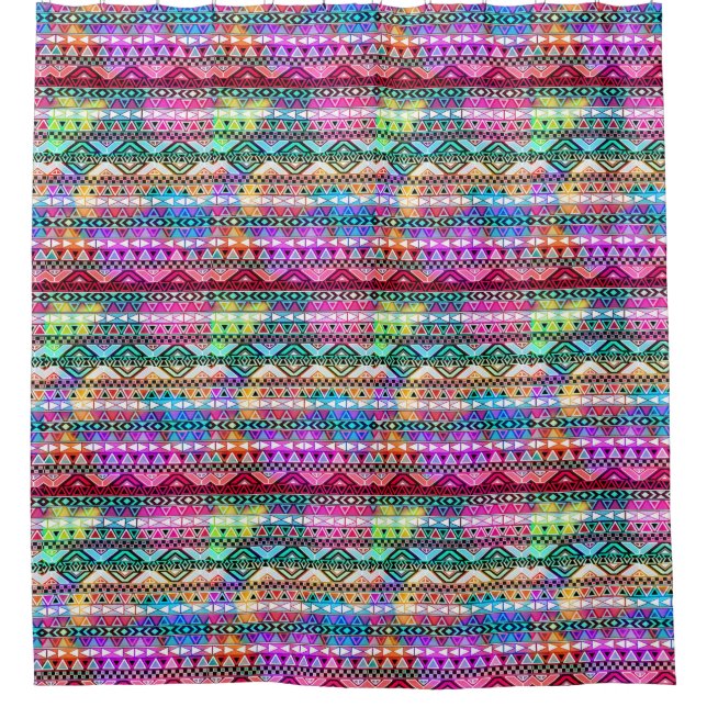 Shower Curtain/Native American Print Curtain (Front)