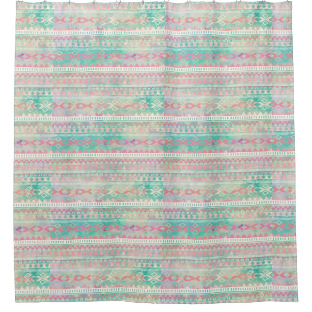 Shower Curtain/Native American Print Curtain (Front)