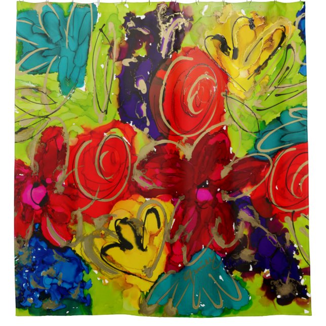 Shower Curtain Nature Speaks Lovitude (Front)