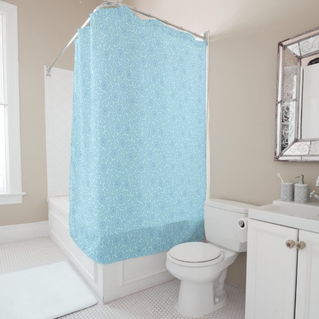 Shower Curtain-Paisley Print Shower Curtain (In Situ)