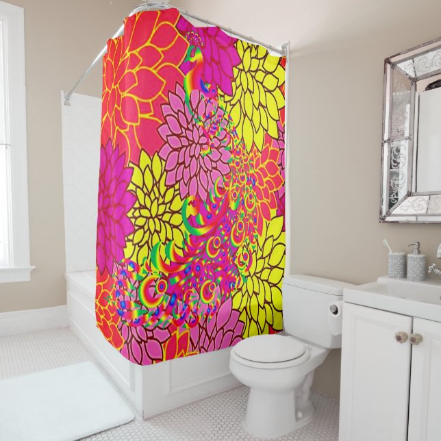 Shower Curtain Peacock (In Situ)