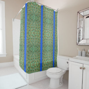 Shower Curtain - Peacock Feathers in Pattern