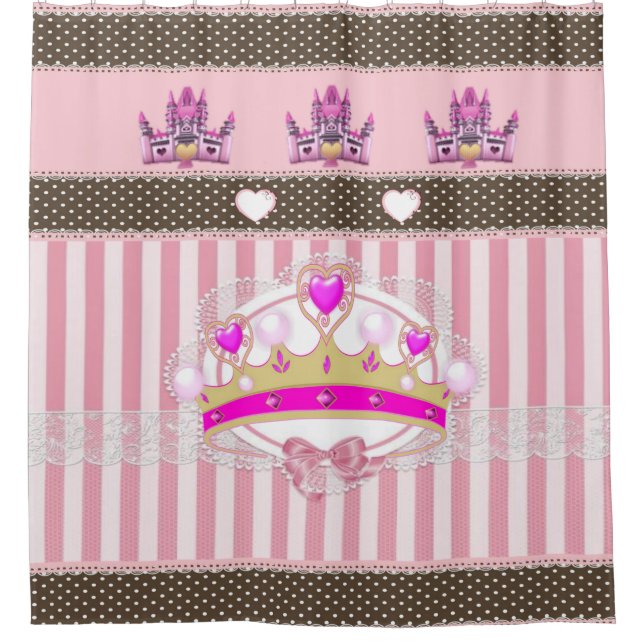 Shower Curtain Pink Queen (Front)