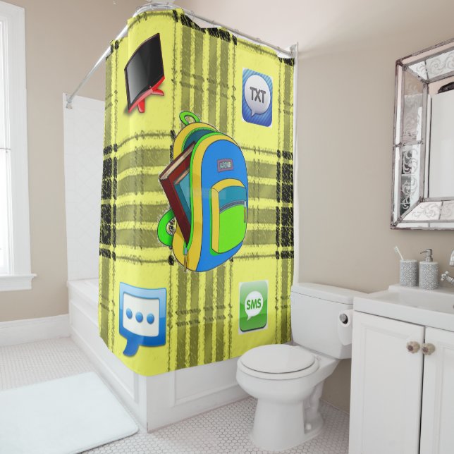 Shower Curtain Plaid (In Situ)