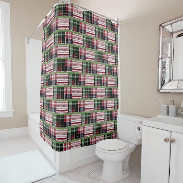 Shower Curtain Plaid (In Situ)