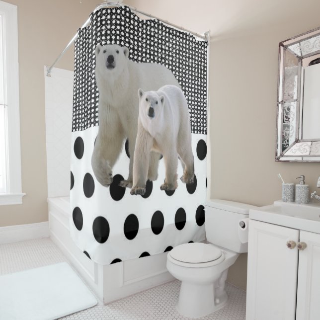 Shower Curtain Polar Bear (In Situ)