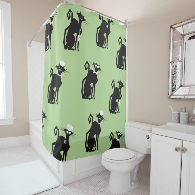 Shower Curtain - Professional Cats (In Situ)