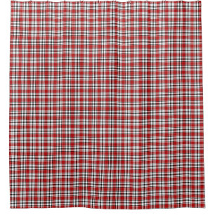 Shower Curtain Red Plaid HAMbyWG