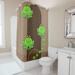 Shower Curtain Rope Green Frogs