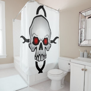 Shower curtain skulls