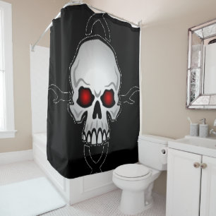 Shower curtain skulls