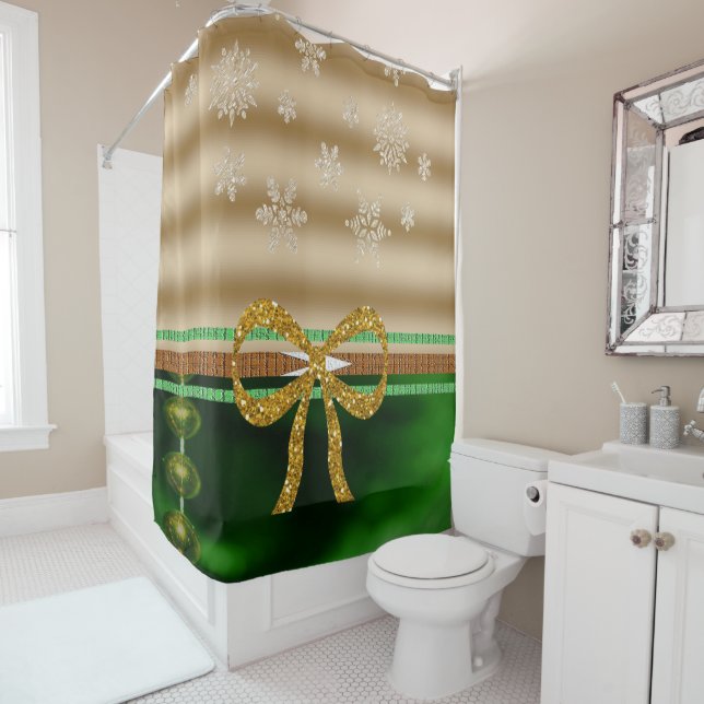 Shower Curtain Snowflakes (In Situ)