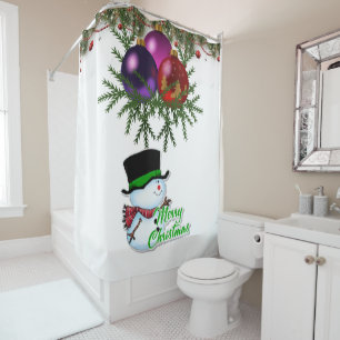 Shower Curtain Snowman