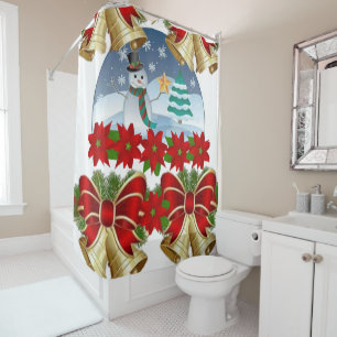 Shower Curtain Snowman