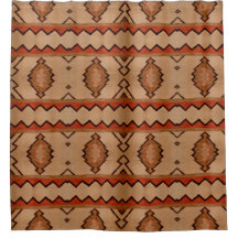 Shower Curtain Southwest rug design Western rustic