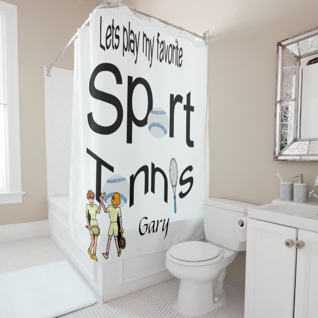 Shower Curtain Sports Tennis (In Situ)