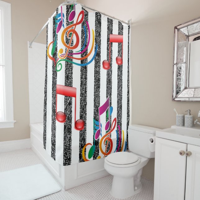 Shower Curtain Stripe (In Situ)