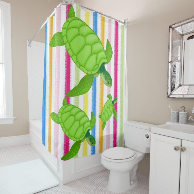 Shower Curtain Stripe (In Situ)