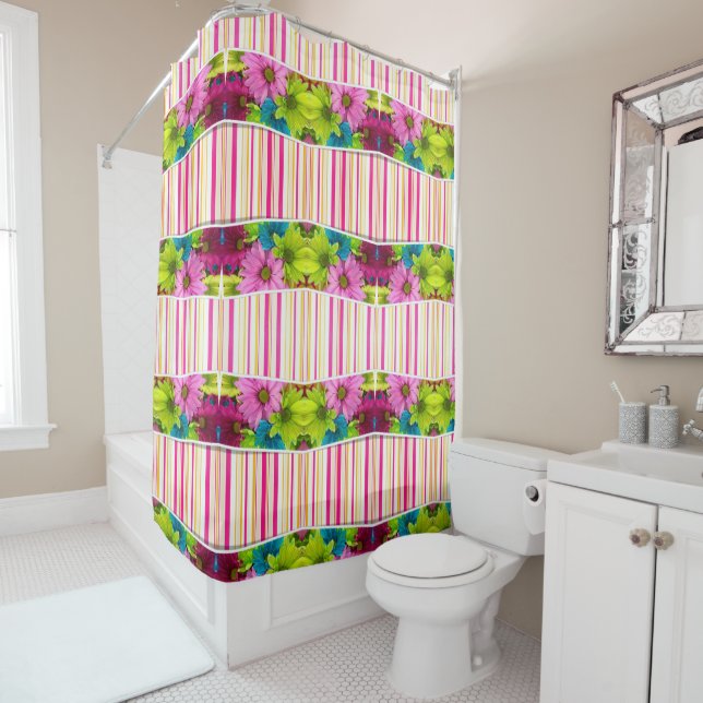 Shower Curtain Stripe (In Situ)