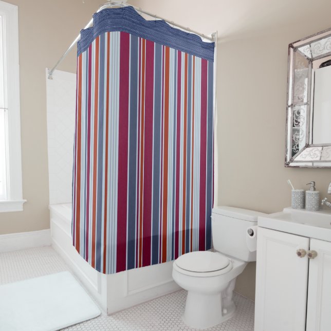 Shower Curtain Stripe (In Situ)