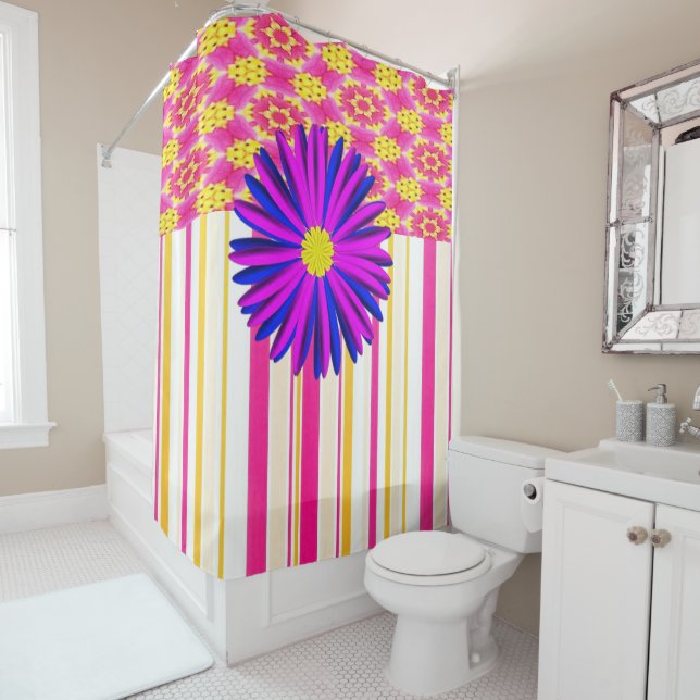 Shower Curtain Stripe (In Situ)
