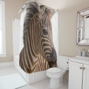 Shower Curtain Stripe Zebra