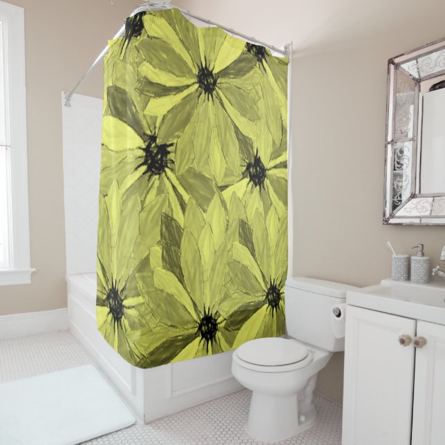Shower curtain sunflowers (In Situ)