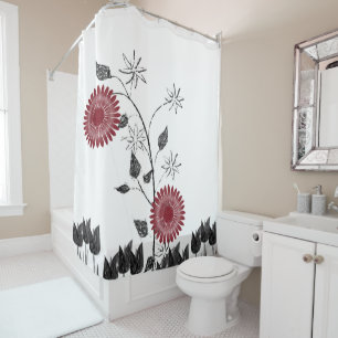 Shower curtain sunflowers