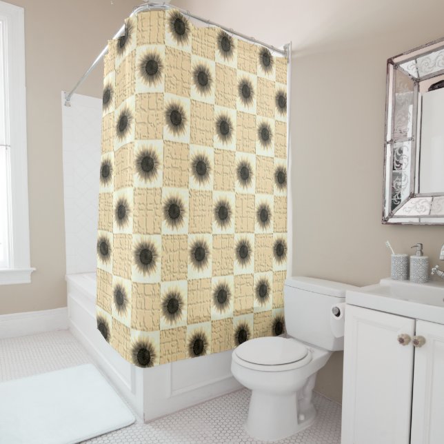 Shower curtain sunflowers (In Situ)